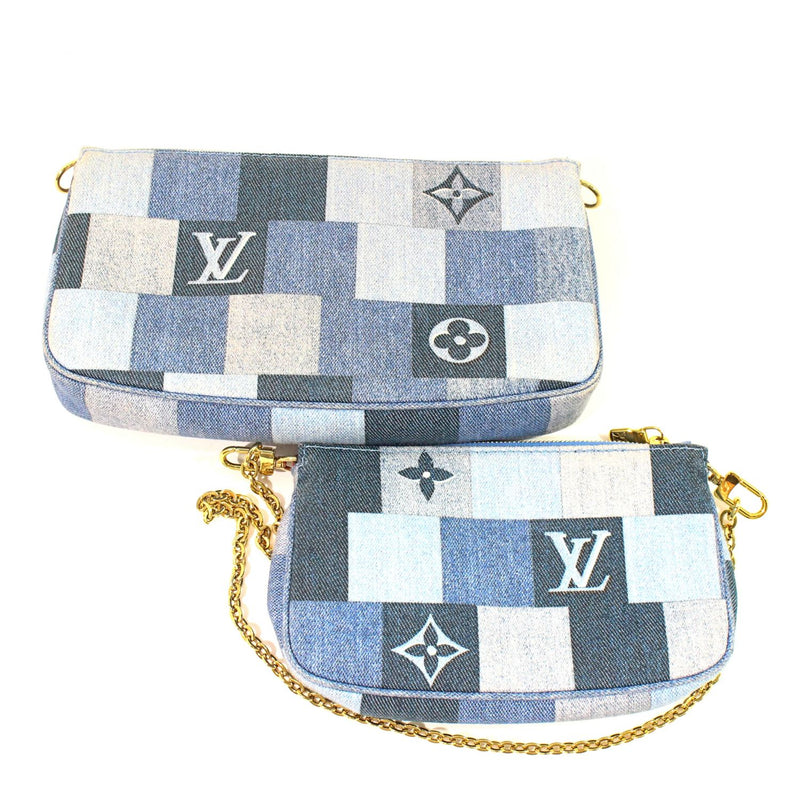 【中古】 LOUIS VUITTON ルイ・ヴィトン  M44990  ミュルティポシェットアクセソワール モノグラムデニム ショルダーバッグ 1187