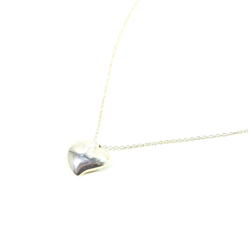 [Used] Tiffany &amp; Co. Elsa Peretti Curved Heart Necklace, Silver, 4.5g, 40cm, 1220