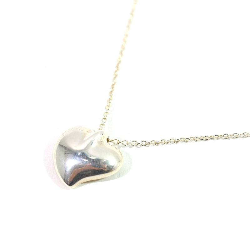 [Used] Tiffany &amp; Co. Elsa Peretti Curved Heart Necklace, Silver, 4.5g, 40cm, 1220