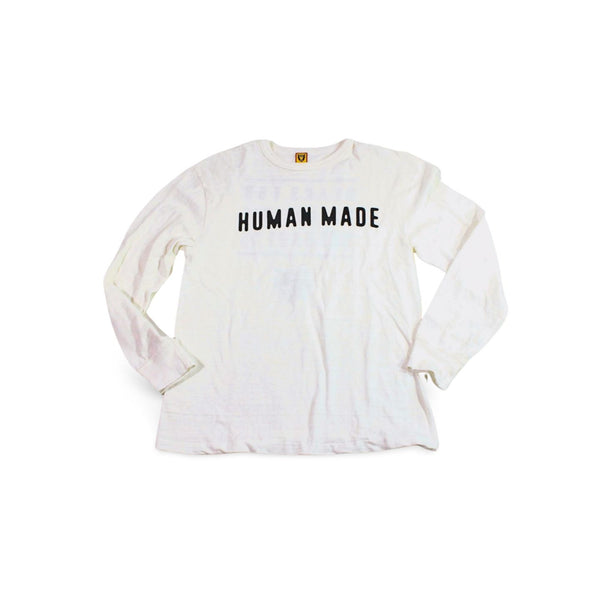 【中古】 HUMAN MADE ヒュウマンメエド  Tシャツ・カットソー   白 長袖Tシャツ　　サイズL  1152