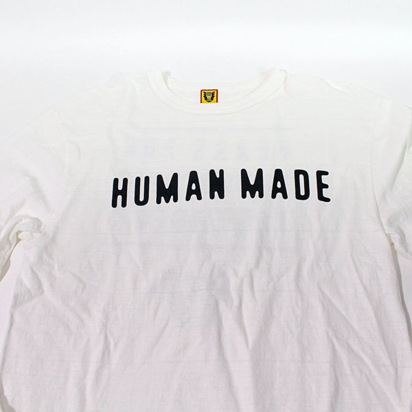 【中古】 HUMAN MADE ヒュウマンメエド  Tシャツ・カットソー   白 長袖Tシャツ　　サイズL  1152