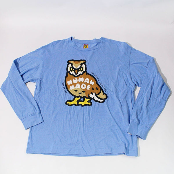 [Used] HUMAN MADE Human Made T-shirt/cut and sewn Light blue long sleeve T-shirt Size L 1155