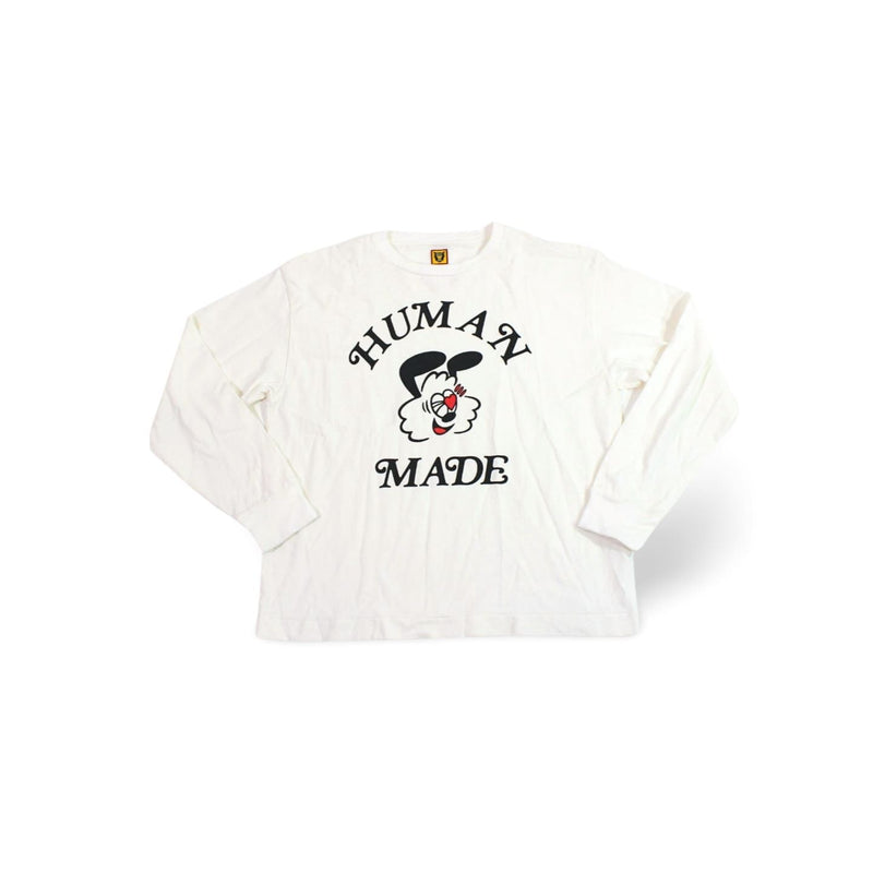 [Used] HUMAN MADE T-shirt/cut and sewn GIRL'S DON'T CRY collaboration white long sleeve T-shirt size L 1156