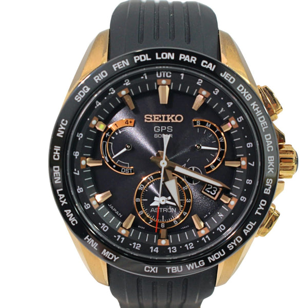 【中古】 SEIKO セイコー  メンズ腕時計  SBXB055 アストロン GPSソーラー電波 ブラック文字盤 メンズ 8X53-0AC0 ステンレス　1233