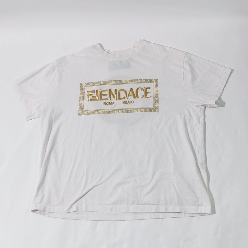 中古】 FENDACE フェンダーチェ Tシャツ・カットソー FENDACE フェンダーチェ FENDI × VERSACE ロゴT シャ –  Watch Shop Bambi