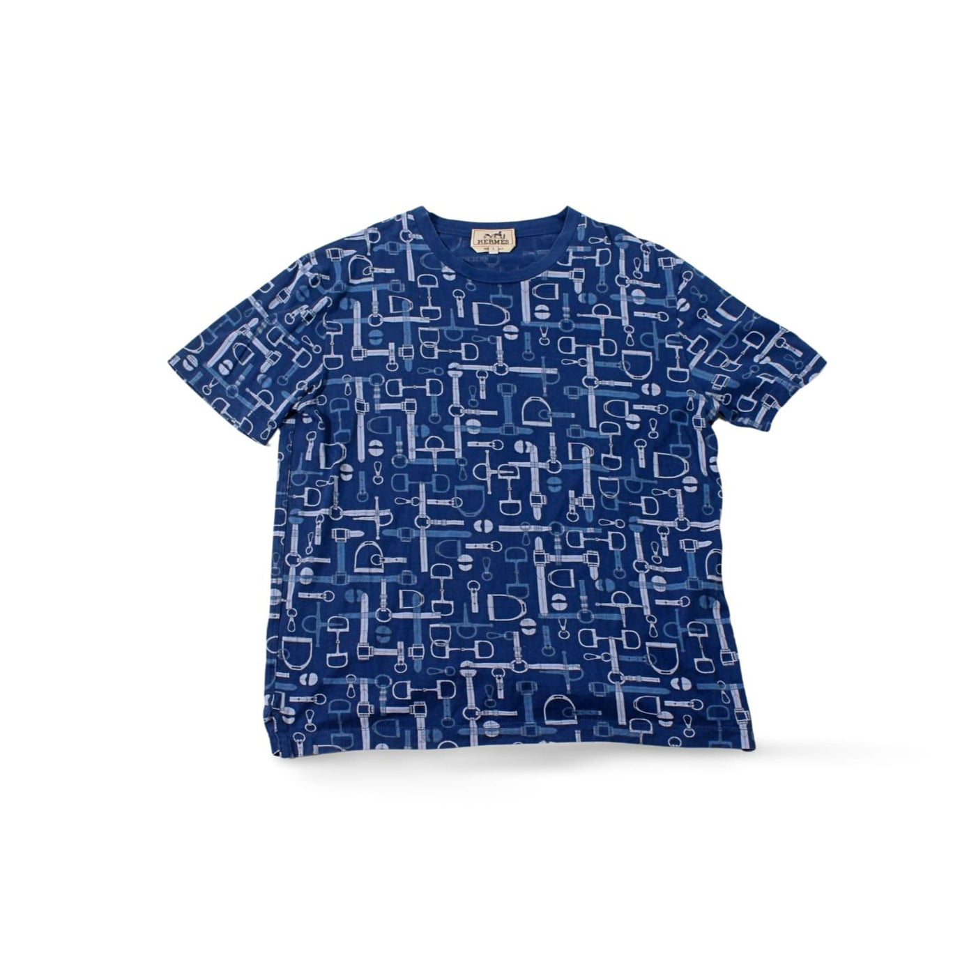 中古】 HERMES エルメス Tシャツ 20SS 半袖 馬具柄 ネイビー 1272 – Watch Shop Bambi