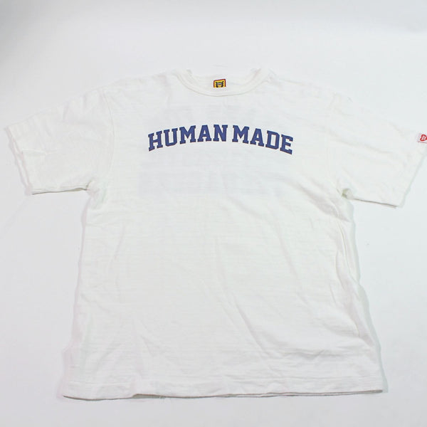 【中古】 HUMAN MADE ヒュウマンメエド  Tシャツ・カットソー   GRAPHIC フロントロゴTシャツ ホワイト Lサイズ 23SS 1158