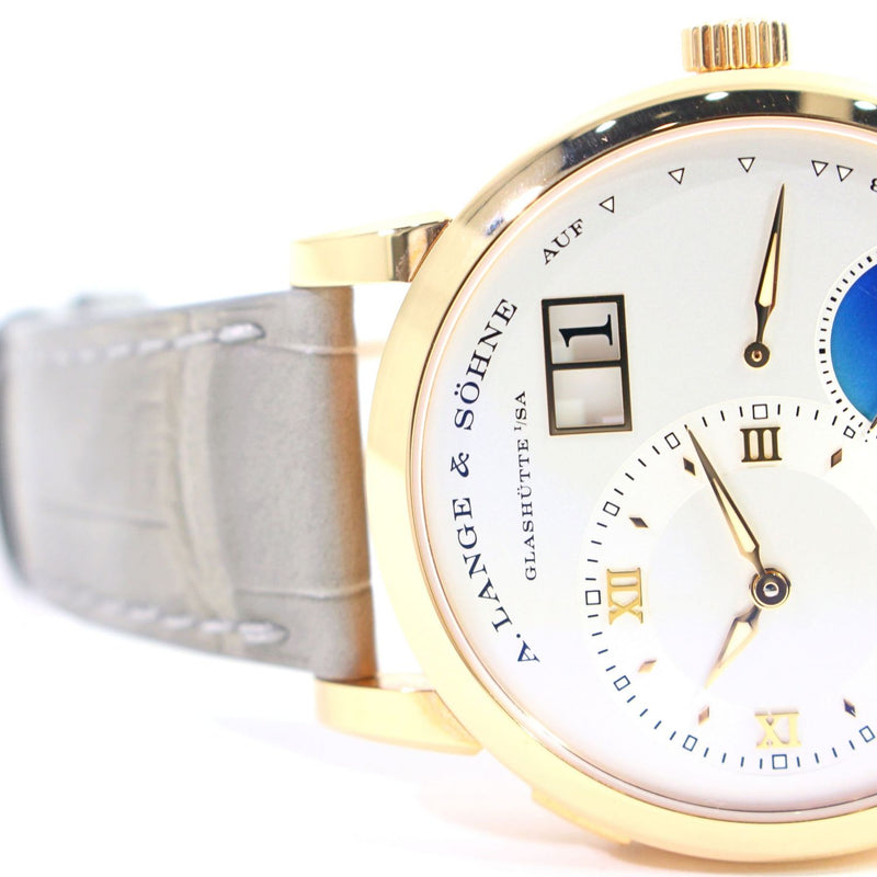 【中古】  A.LANGE&SOHNE   A.LANGE&SOHNE　ランゲ１ムーンフェイズ　192.032　シルバー文字盤　PG/革　手巻き　メンズ腕時計 1309