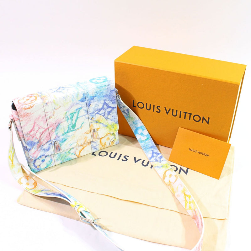 【中古】 LOUIS VUITTON ルイ・ヴィトン  M45661 トランクメッセンジャーPM  モノグラムパステル ショルダーバッグ コレクション 限定品 307