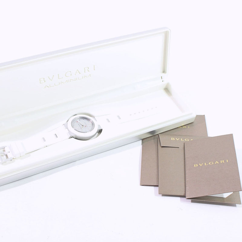 【未使用】 BVLGARI ブルガリ BB40AT  アルミニウム 世界1000本限定 自動巻き ホワイト ラバー 1314