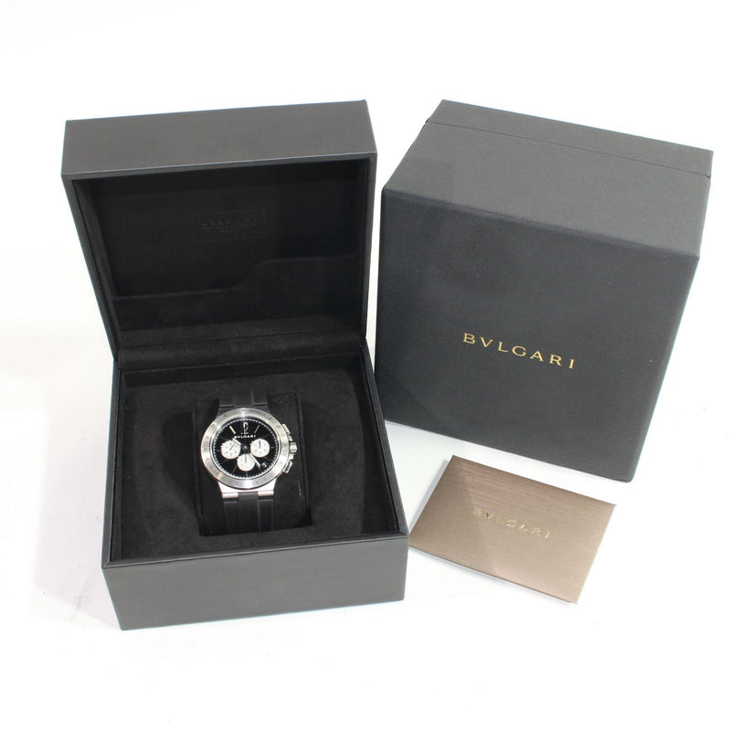 【中古】BVLGARI ブルガリ DG41BSVDCHTA  ディアゴノ ベロチッシモ 41mm クロノグラフ メンズ 腕時計 1330