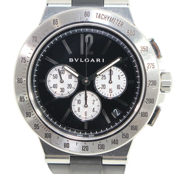 【中古】BVLGARI ブルガリ DG41BSVDCHTA  ディアゴノ ベロチッシモ 41mm クロノグラフ メンズ 腕時計 1330