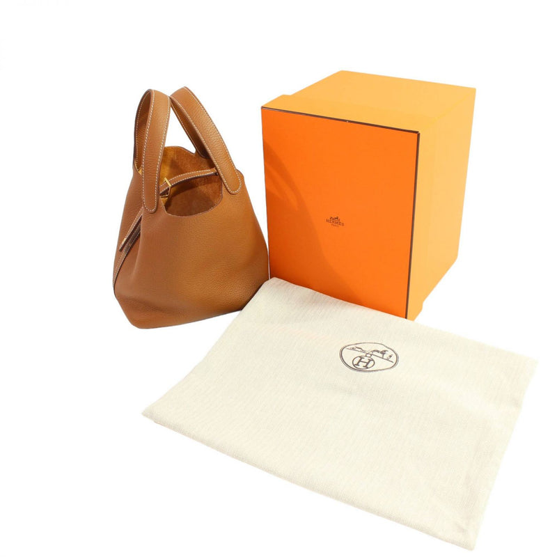 【中古】 HERMES エルメス  ハンドバッグ   ピコタンロックPM ゴールド トリヨンクレマンス　G金具　B刻 1333