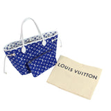 【中古】 LOUIS VUITTON ルイ・ヴィトン M46220  ネヴァーフルMM モノグラムジャガード ベルベット ブルー コレクション レディース 1334