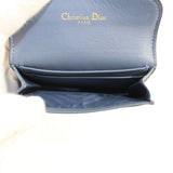 【中古】 Christian Dior クリスチャン・ディオール  レディース財布   ディオール サドル フラップ レザー カードケース ブルー  277