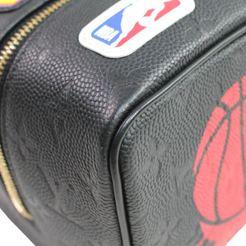 【中古】 LOUIS VUITTON ルイ・ヴィトン   M58515 LV x NBA クロークドップキット レザー ブラック ゴールド メンズ 1338