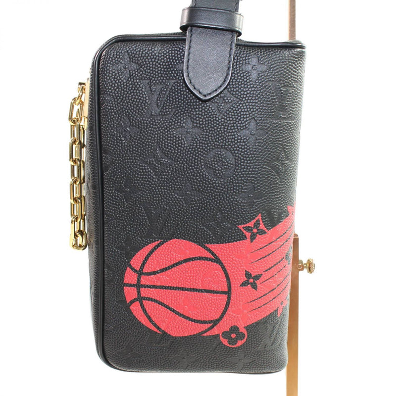 【中古】 LOUIS VUITTON ルイ・ヴィトン   M58515 LV x NBA クロークドップキット レザー ブラック ゴールド メンズ 1338