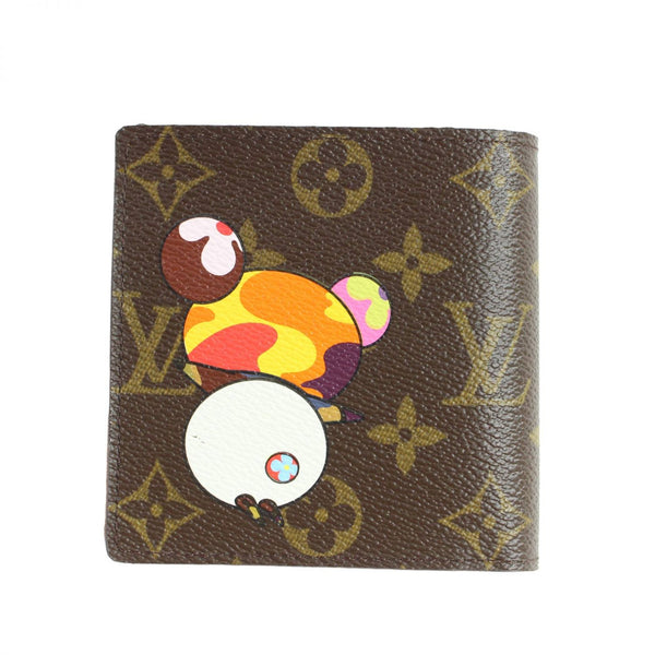 【中古】 LOUIS VUITTON ルイ・ヴィトン M61666 ポルトフォイユマルコ モノグラムパンダ 二つ折り財布 村上隆コラボ 限定 1339