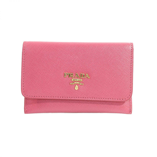 【中古】 PRADA プラダ  定期入れ・パスケース 1M1362 カードケース ピンク サフィアーノ  1348