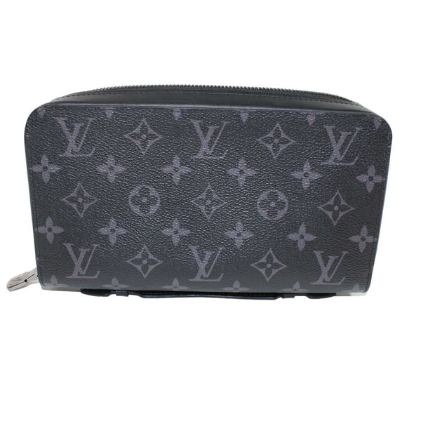 【中古】 LOUIS VUITTON ルイ・ヴィトン  クラッチバッグ M61698 ジッピー XL モノグラムエクリプス 黒 グレー メンズ  長財布  1352