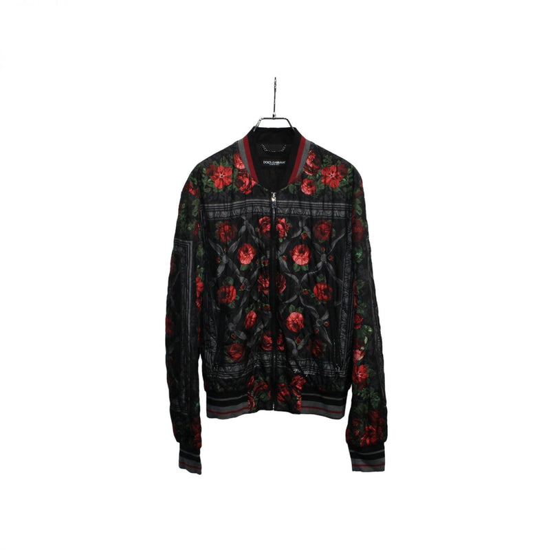 【中古】 Dolce＆Gabbana ドルチェアンドガッバァナ  コート・ジャケット   【中古】DOLCE＆GABBANA ドルチェ＆ガッバーナ フローラル キルティング シルク ジャケット 0043