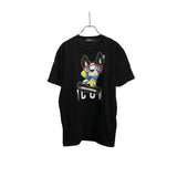 【中古】DSQUARED2 ディースクエアード ICONビルドッグプリント Tシャツ ブラック 052