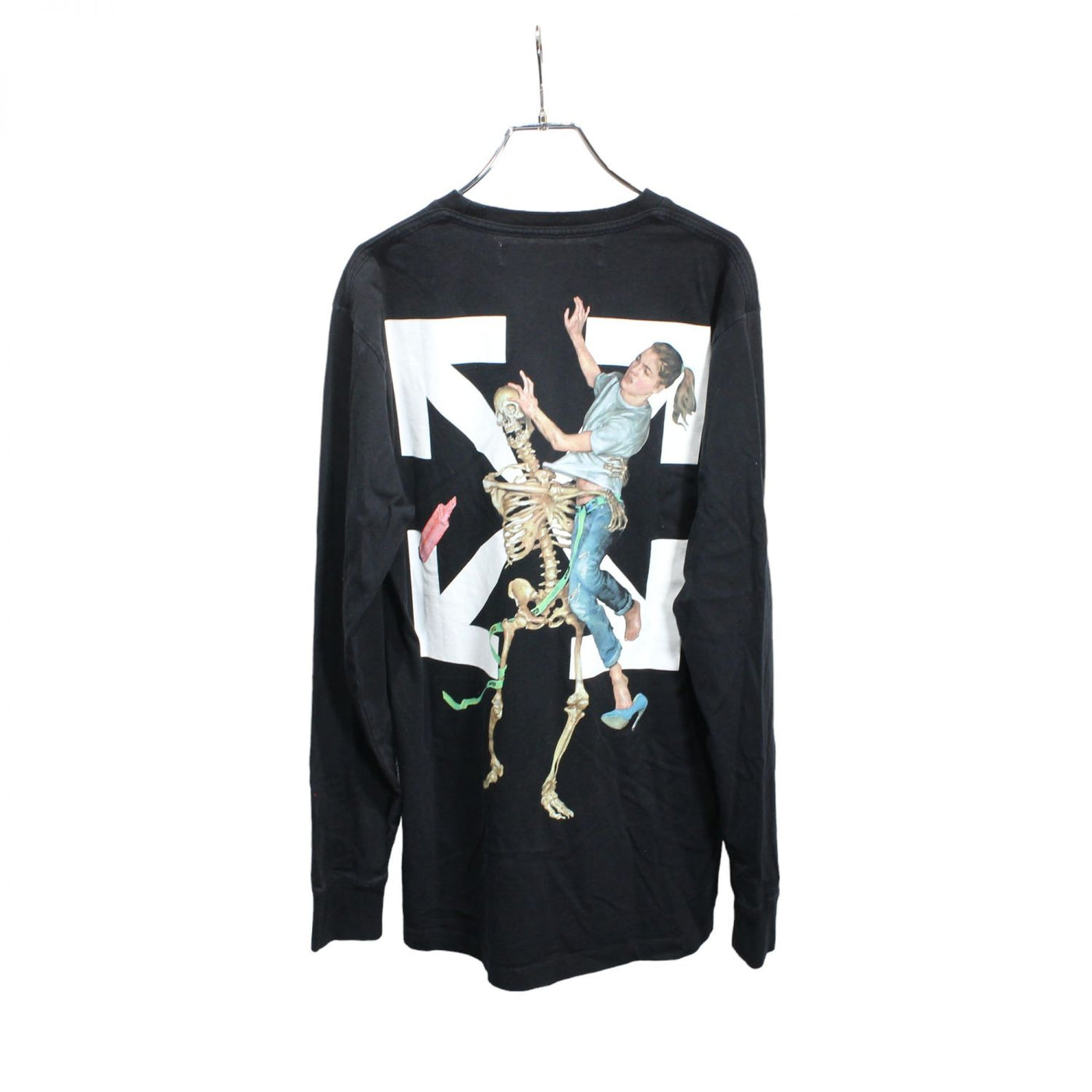 中古】OFF-WHITE オフホワイト 長袖Tシャツ バックプリント ブラック Lサイズ 084 – Watch Shop Bambi