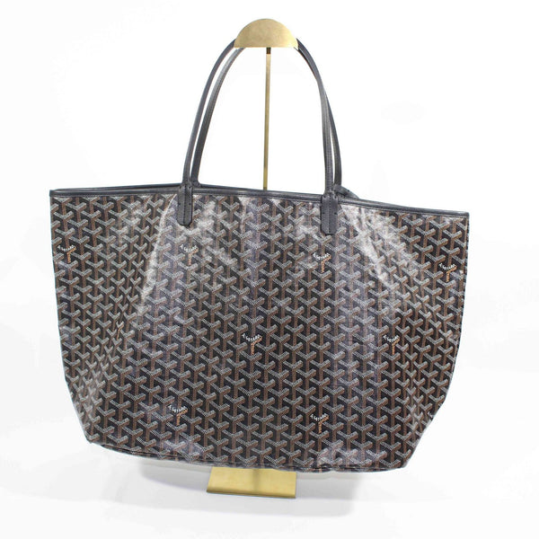 【中古】 GOYARD ゴヤール  トートバッグ   サンルイGM 黒 PVC コーティングキャンバス 男女兼用 ポーチ無し 1359