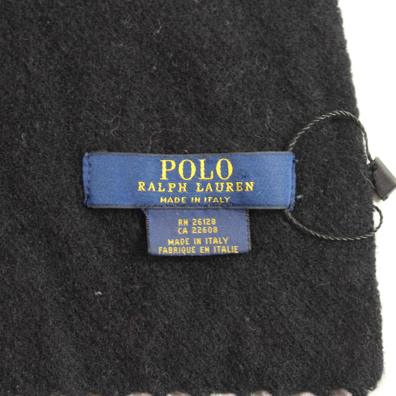 【中古】Polo Ralph Lauren ポロラルフローレン マフラー ブラック 070