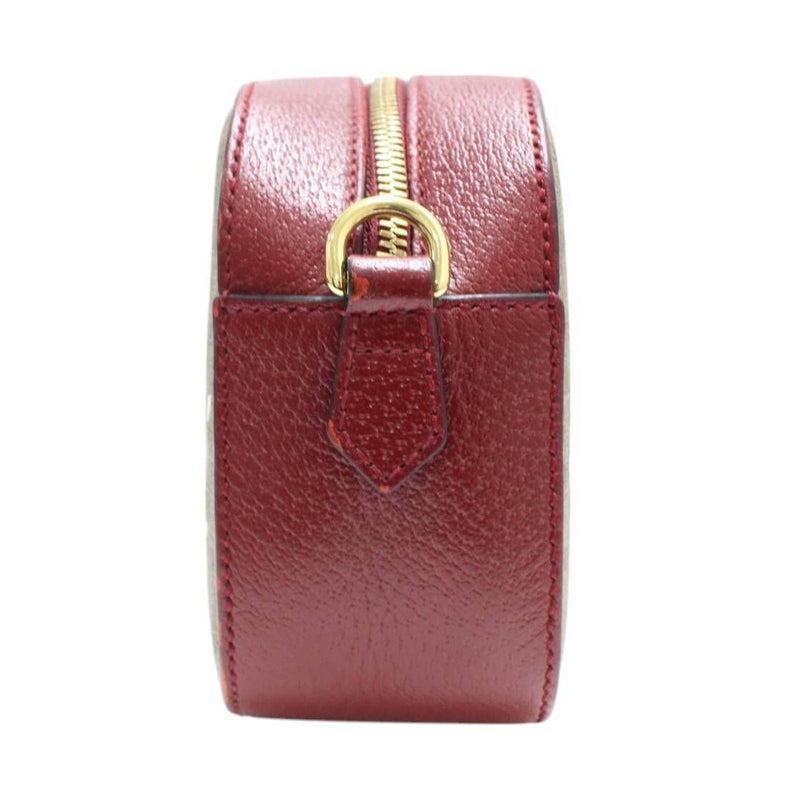 【中古】 GUCCI グッチ × ドラえもん ショルダーバッグ 574886 ミニGGスプリーム 牛ドラ ボルドー ベージュ 1380