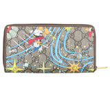 【中古】 GUCCI グッチ  レディース財布   × DISNEY ドナルドダック GGスプリーム 長財布 647940 ラウンドジップ ディズニー ベージュ 1381