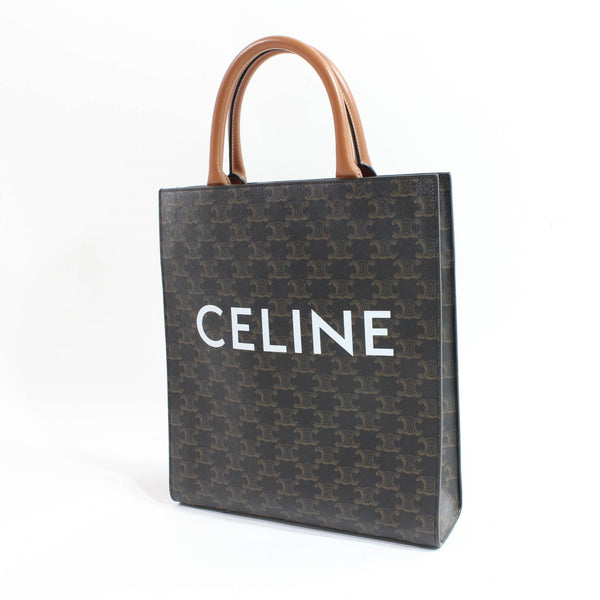 【中古】 CELINE セリーヌ  ショルダーバッグ・メッセンジャーバッグ トリオンフ  バーテイカルカバ PVC×レザー ハンドバッグ  280