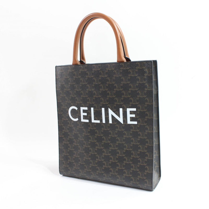 [Pre-owned] Celine shoulder bag, messenger bag, trionf, vertical cover, PVC and leather, handbag 280