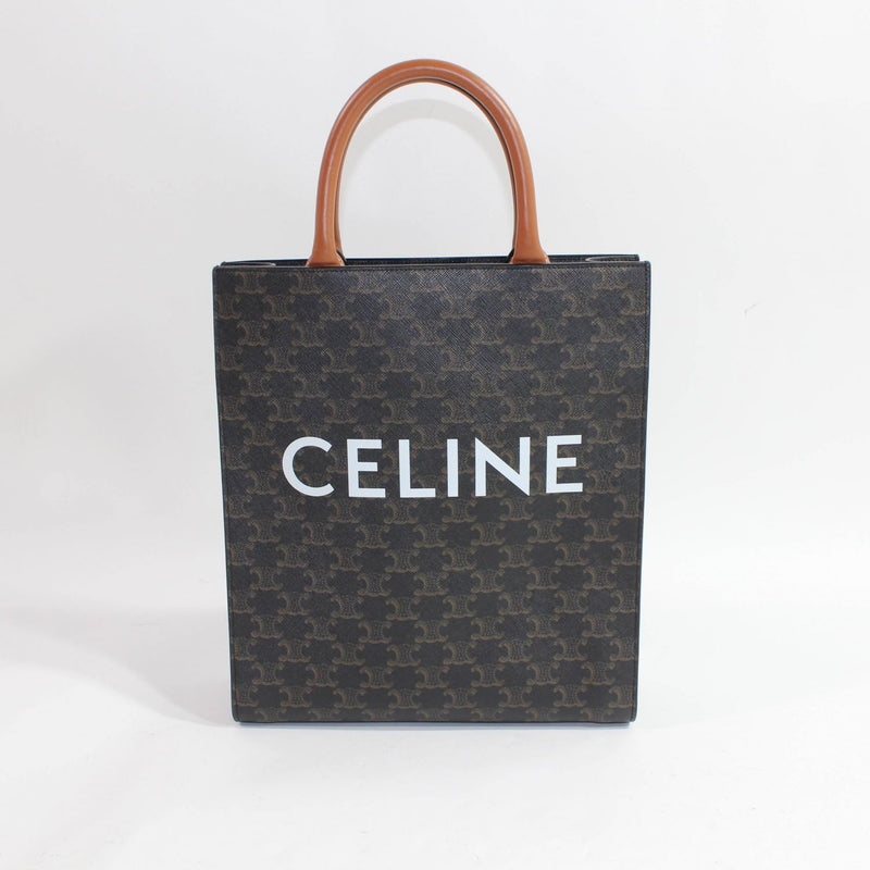 [Pre-owned] Celine shoulder bag, messenger bag, trionf, vertical cover, PVC and leather, handbag 280