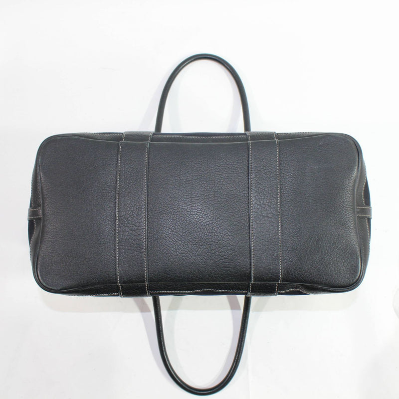 【中古】 HERMES エルメス  トートバッグ ガーデンパーティ  ガーデンパーテイMM ブラック シルバー金具 □I 288 EF