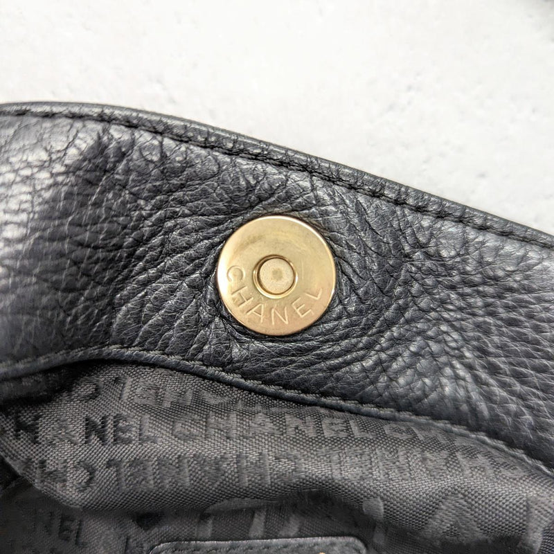 【中古】 CHANEL シャネル  トートバッグ   ココマーク レザー  ブラック ゴールド金具 7番台 292 EF