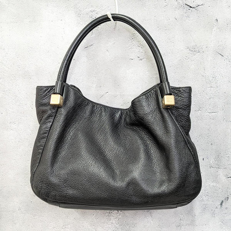 【中古】 CHANEL シャネル  トートバッグ   ココマーク レザー  ブラック ゴールド金具 7番台 292 EF