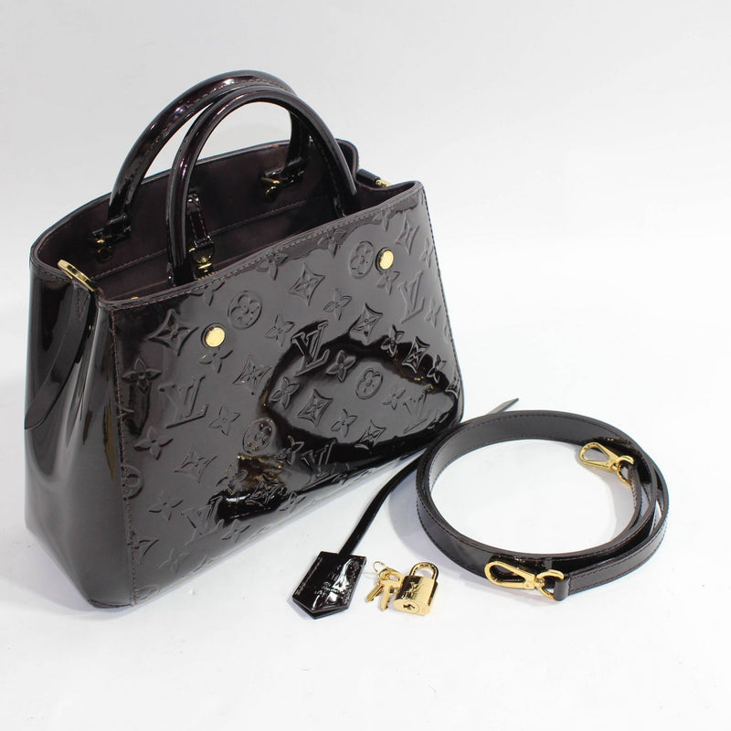 [Pre-owned] LOUIS VUITTON Louis Vuitton Montaigne BB 2-way/3-way bag Vernis M50403 Vernis Montaigne BB shoulder bag 318