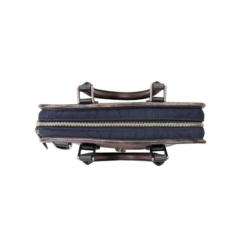 [Pre-owned] Berluti Berluti Clutch Bag Second Bag Calligraphy Angiul Gulliver Navy and Brown 332