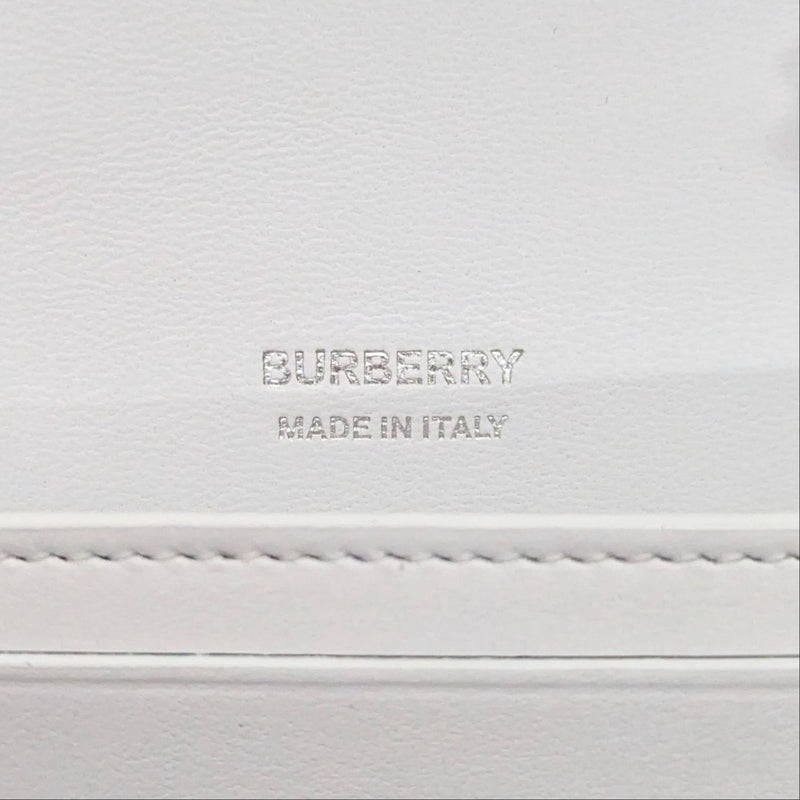 【中古】 BURBERRY バーバリー  ボディバッグ・ウエストポーチ   オリンピア レザー ショルダーバッグ ホワイト 340