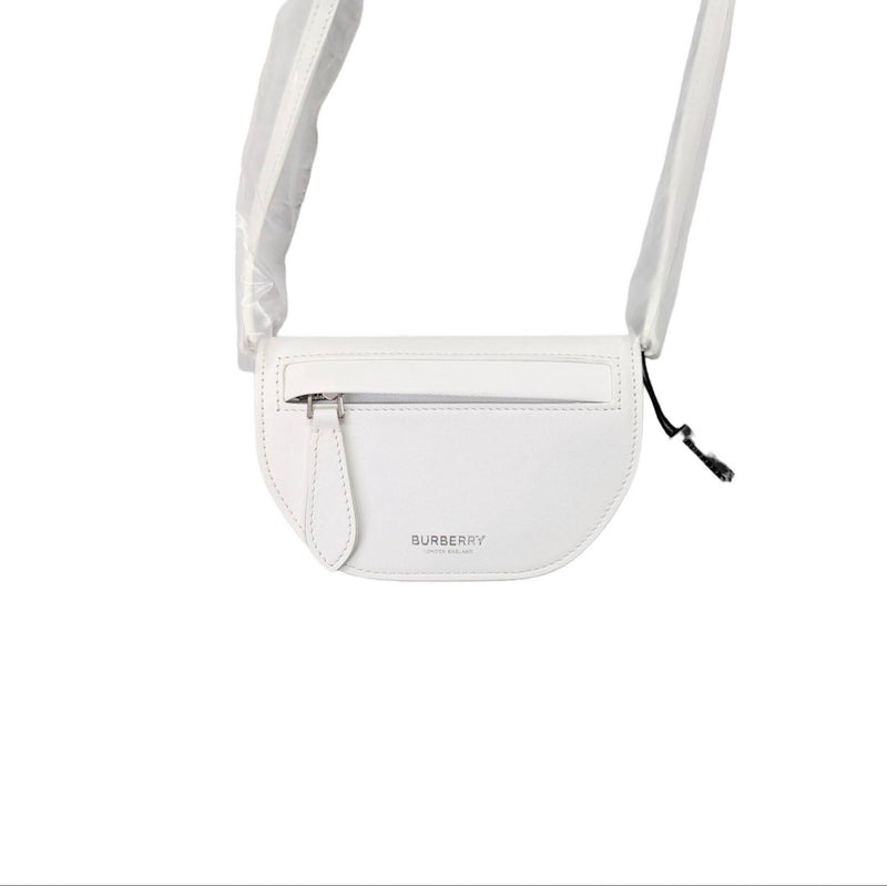 [Used] BURBERRY Body bag/waist pouch Olympia Leather Shoulder Bag White 340