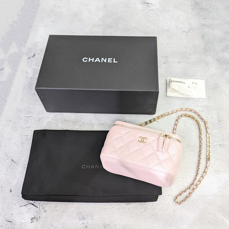 [Pre-owned] CHANEL CHANEL Shoulder bag, Messenger bag AP1472 Vanity bag KIABIA Pink 346 EF