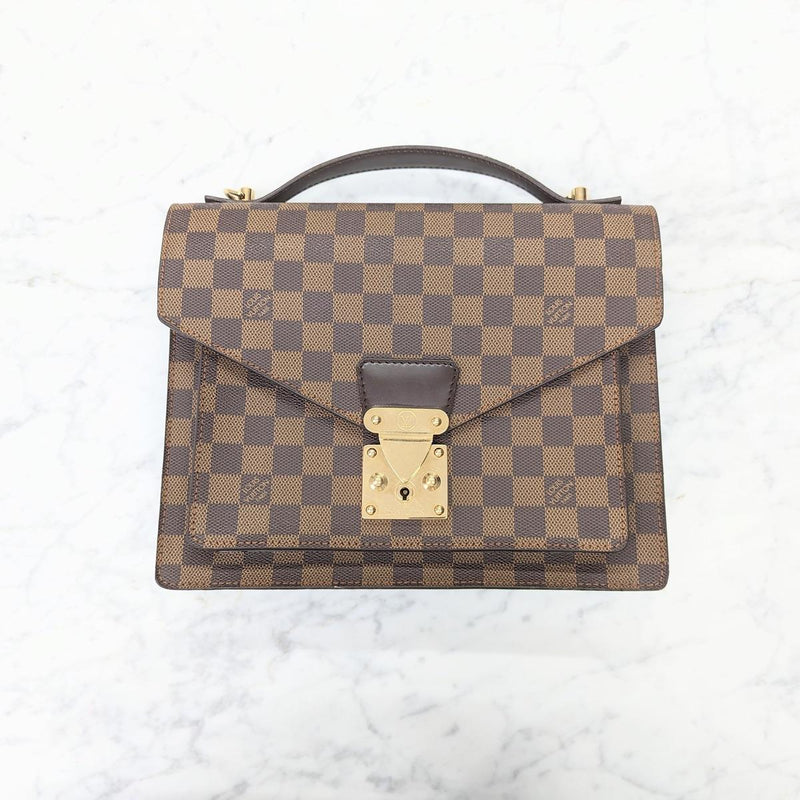 [Pre-owned]LOUIS VUITTON Louis Vuitton Clutch Bag Second Bag Damier Damier Monceau Special Order 2WAY 142