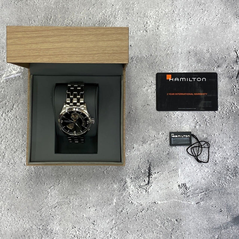 【新品】Hamilton ハミルトン  メンズ腕時計  H32705131 H32705131 ジャズマスター オープンハート 自動巻き 530 EF