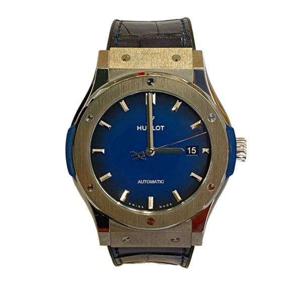 [Pre-owned] Hublot Hublot Classic Fusion Men's Watch 542.NX.6670.LR.JPN18 Titanium Deep Blue Japan Limited Media Model 939