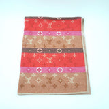 [Pre-owned]  LOUIS VUITTON Louis Vuitton Blanket Plaid Monogram Corollet M77314 Blanket Pink Wool Cashmere 666
