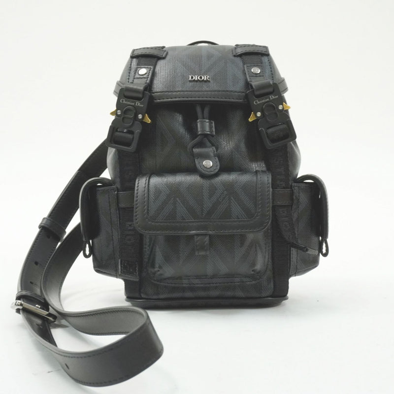 [Pre-owned] Christian Dior Christian Dior Backpack 2HTWS018CDP_H43E Mini Backpack PVC Black 917