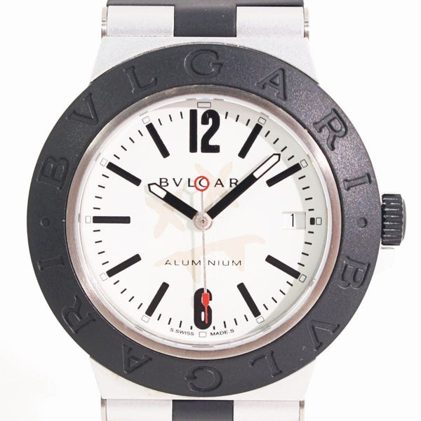 【中古】 BVLGARI ブルガリ  メンズ腕時計   BB40AT　ブルガリブルガリ スティーヴアオキ リミテッド アルミニウム メンズ 自動巻き 腕時計 白文字盤 1053