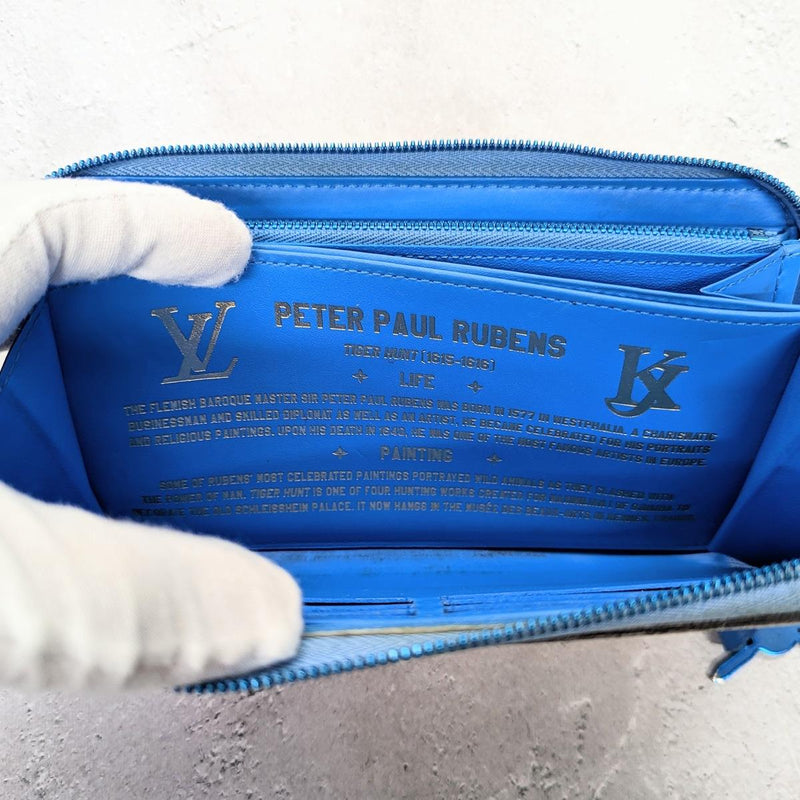 [Pre-owned]  LOUIS VUITTON Louis Vuitton Zippy Wallet Men's Wallet M64603 Masters Collection Rubens Blue Unisex 396